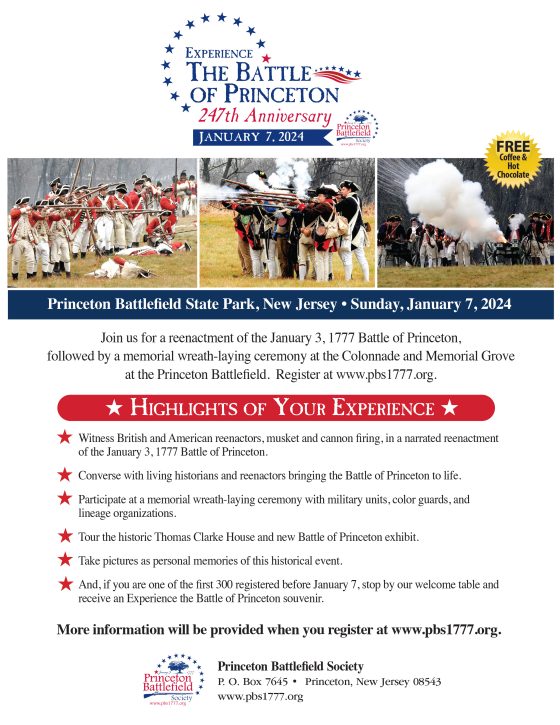 Experience The Battle Of Princeton 2024 Princeton Battlefield Society   Experience Flyer 2024 FINAL 560x725 